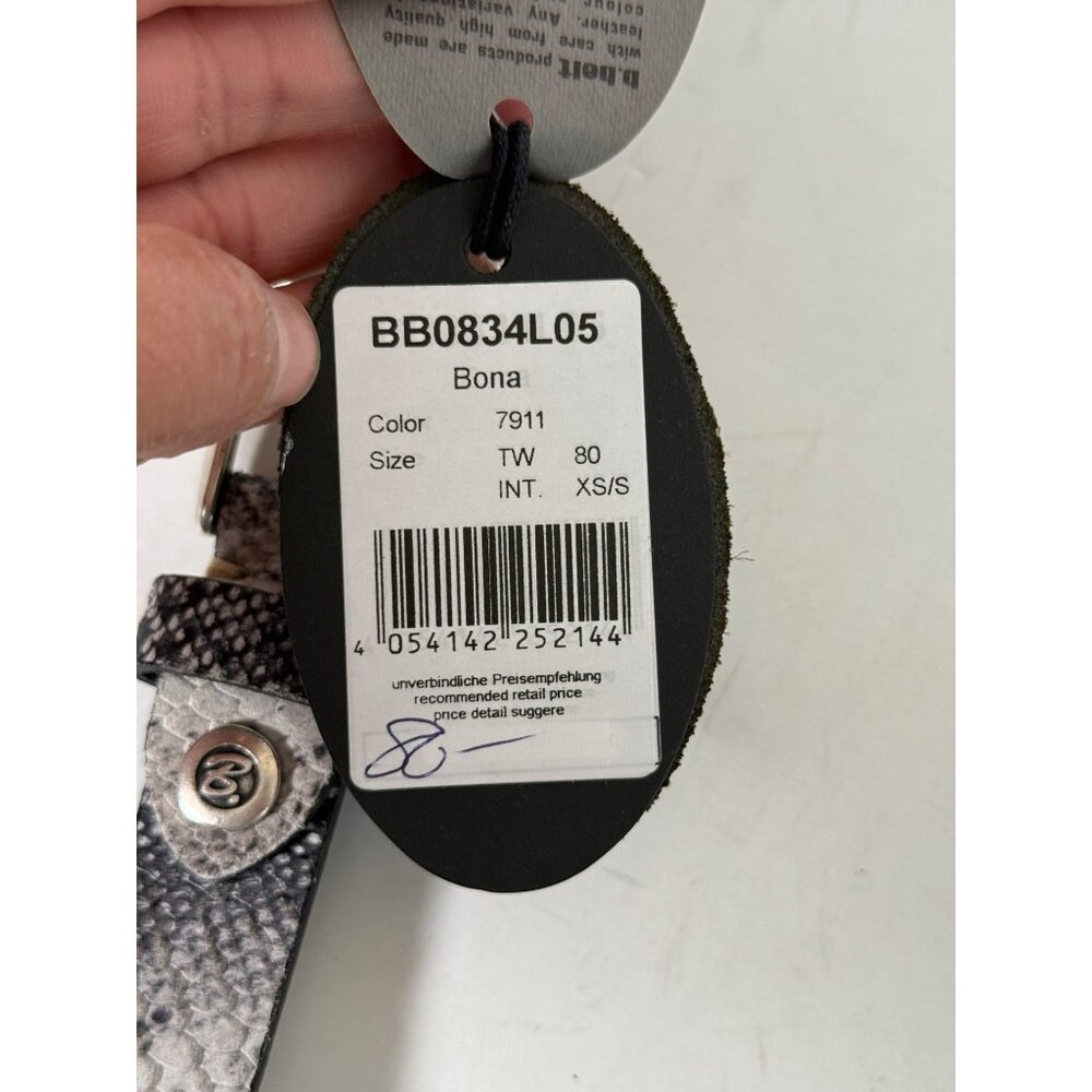 B. Belt Snake Print Leather Bona Women's Size XS/S - Picture 7 of 10